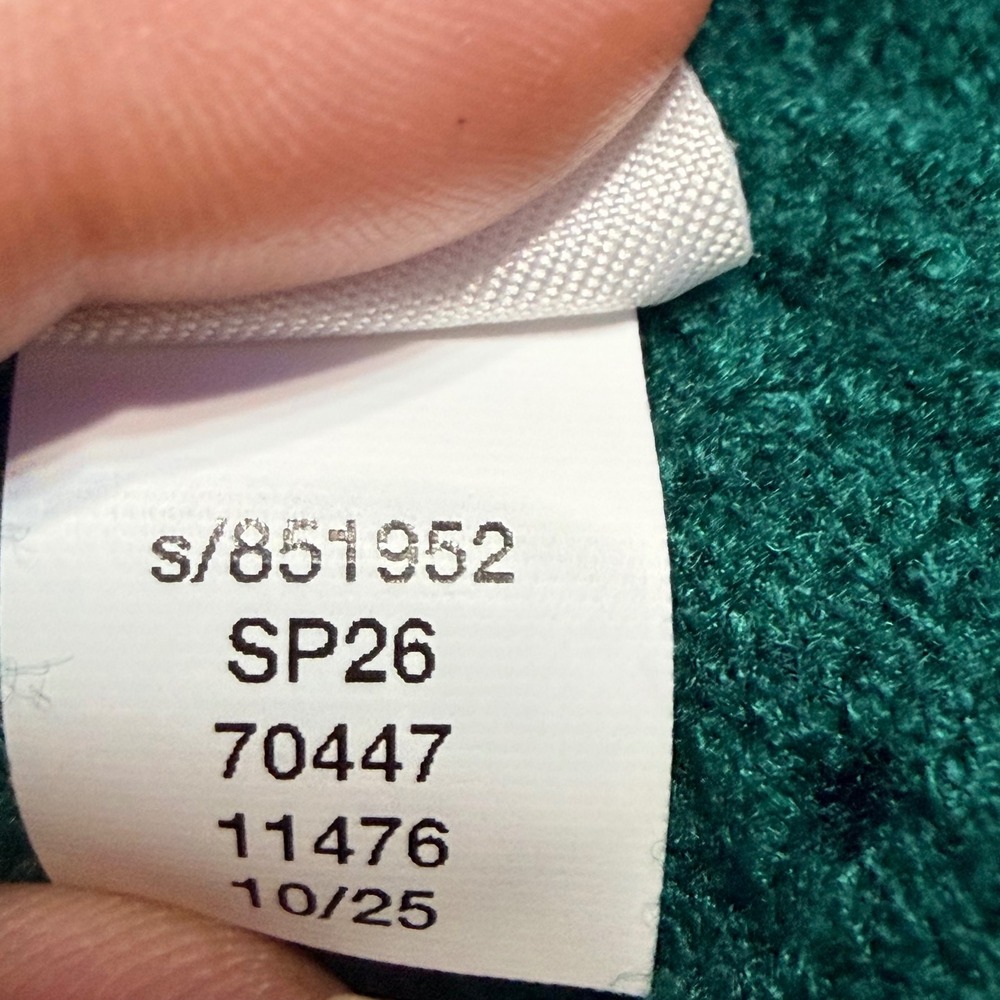 Ann Taylor Emerald Green Pointelle Scallop Trim Crew Neck Sweater 851952 Medium - Picture 7 of 8